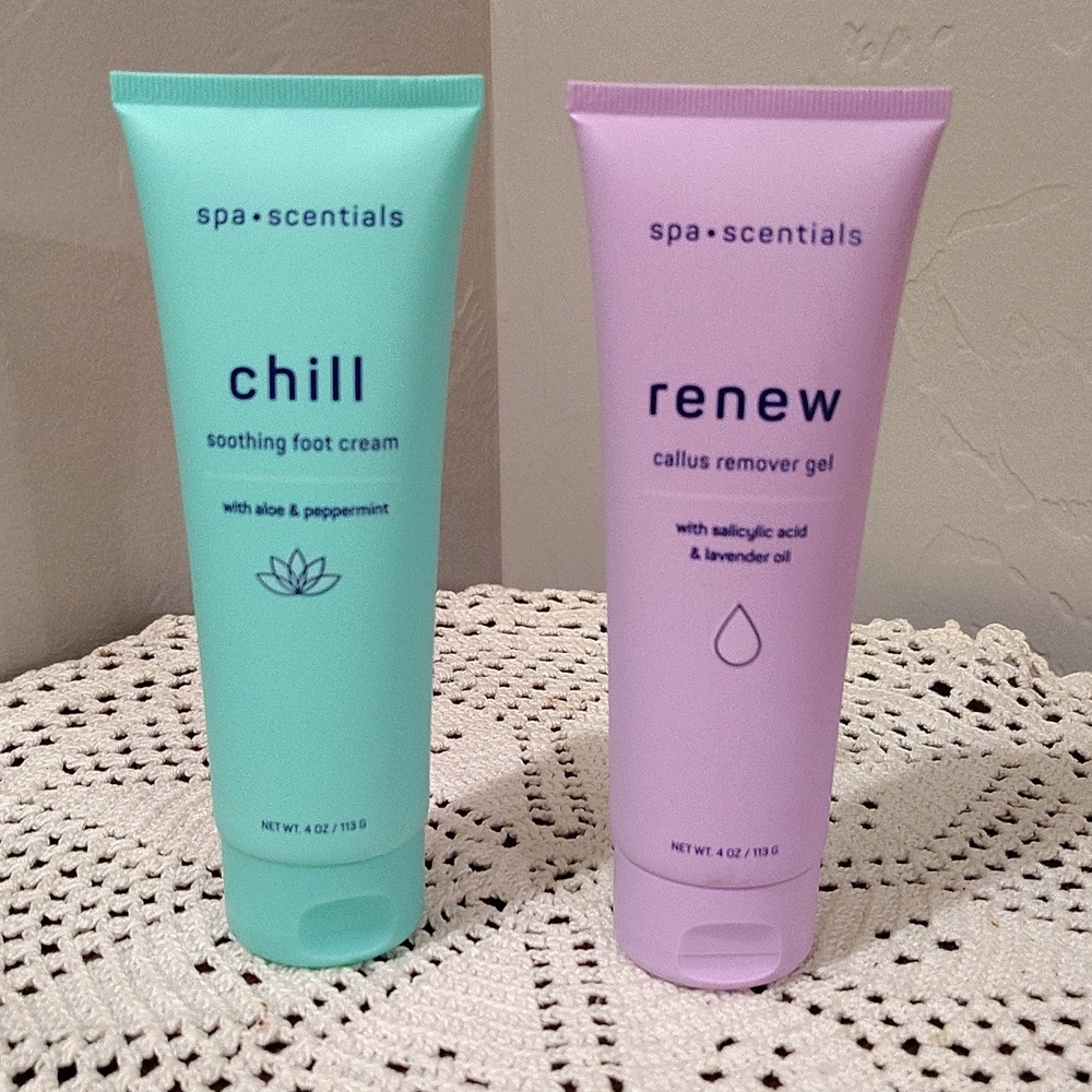 Spa Scentials Renew & Chill Foot Callus Remover Gel & Soothing Foot Cream